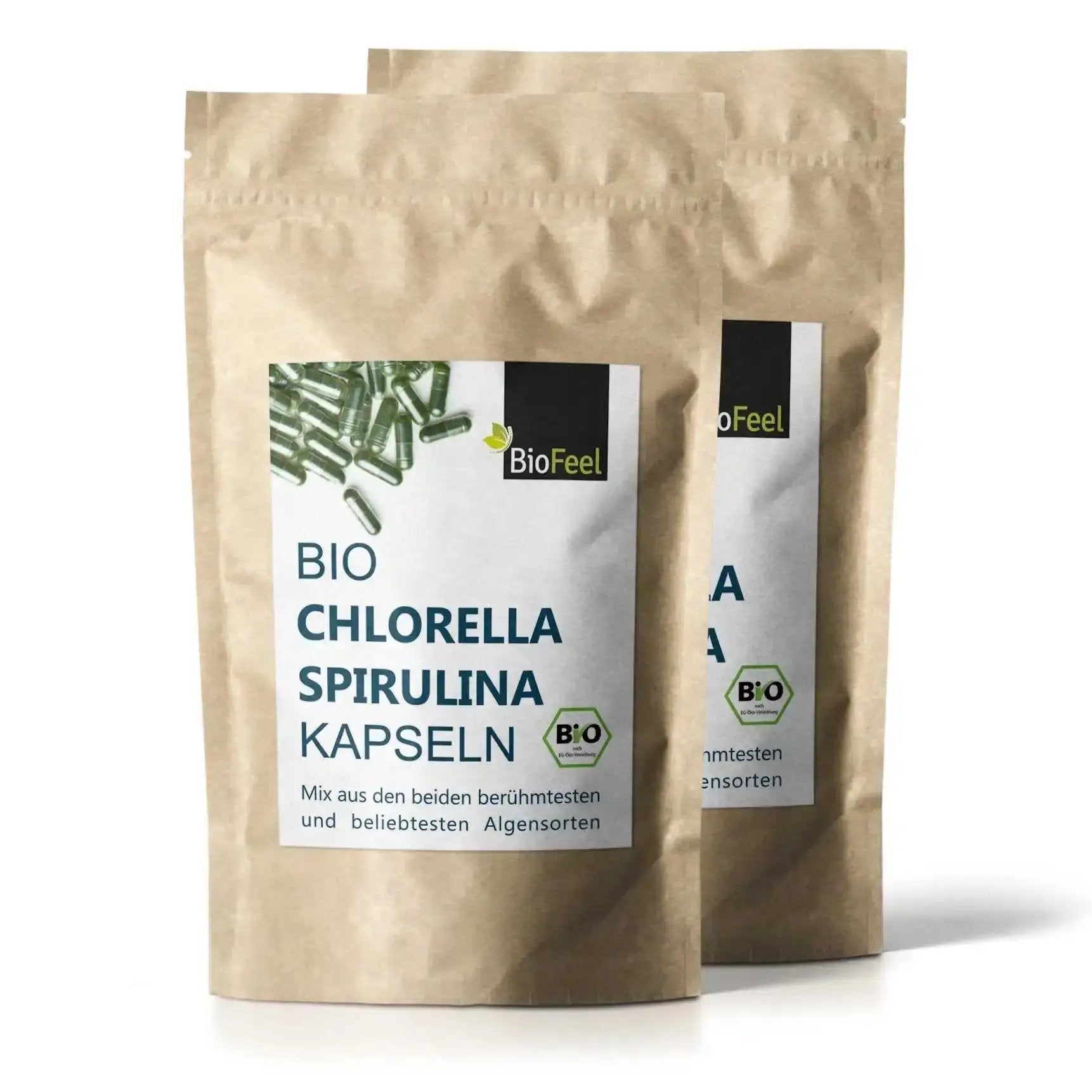 Bio Chlorella & Spirulina Mix Kapseln, 360 Stk., 550mg